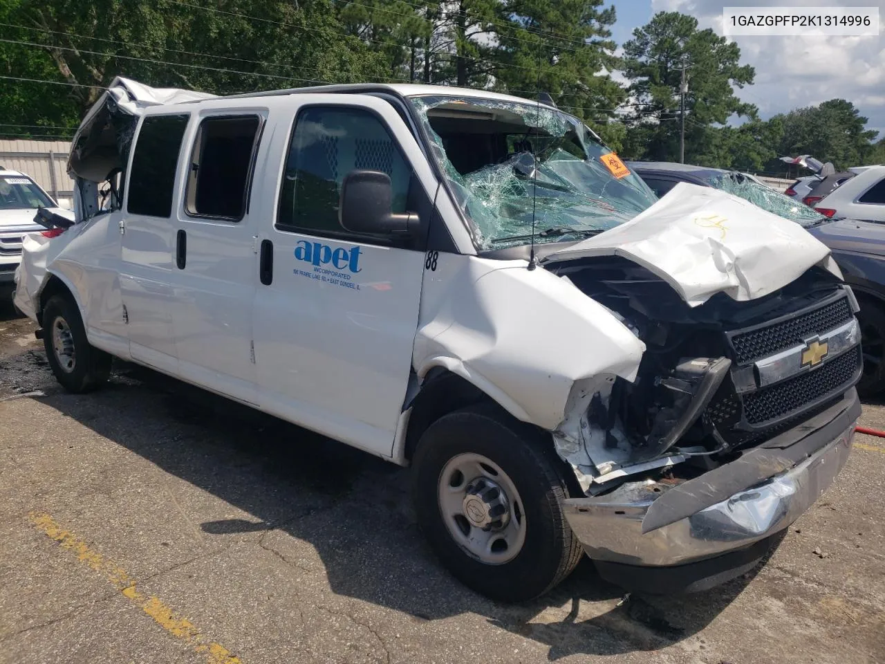 2019 Chevrolet Express G3500 Lt VIN: 1GAZGPFP2K1314996 Lot: 64846124