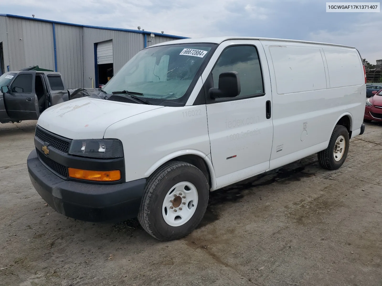 2019 Chevrolet Express G2500 VIN: 1GCWGAF17K1371407 Lot: 66672884