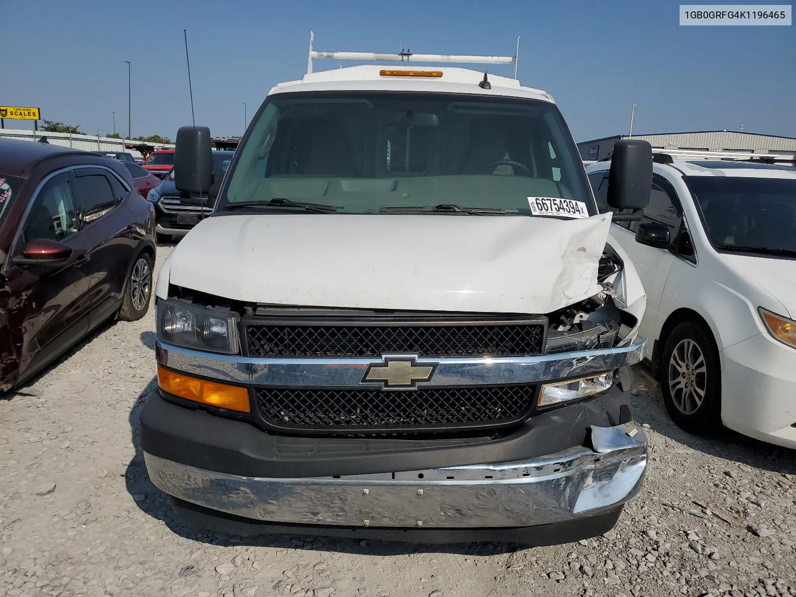 2019 Chevrolet Express G3500 VIN: 1GB0GRFG4K1196465 Lot: 66754394