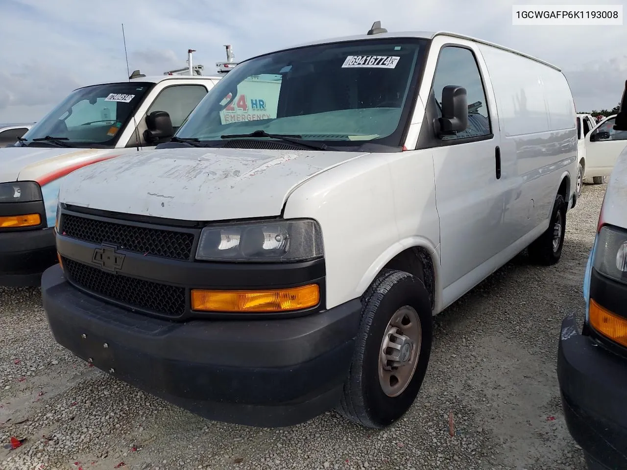 2019 Chevrolet Express G2500 VIN: 1GCWGAFP6K1193008 Lot: 69416774