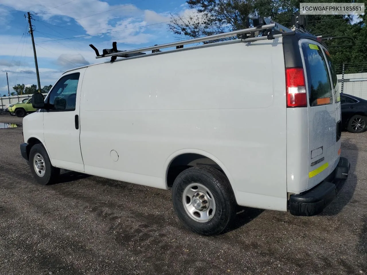 2019 Chevrolet Express G2500 VIN: 1GCWGAFP9K1185551 Lot: 69967724