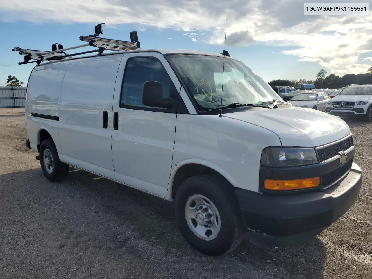 2019 Chevrolet Express G2500 VIN: 1GCWGAFP9K1185551 Lot: 69967724