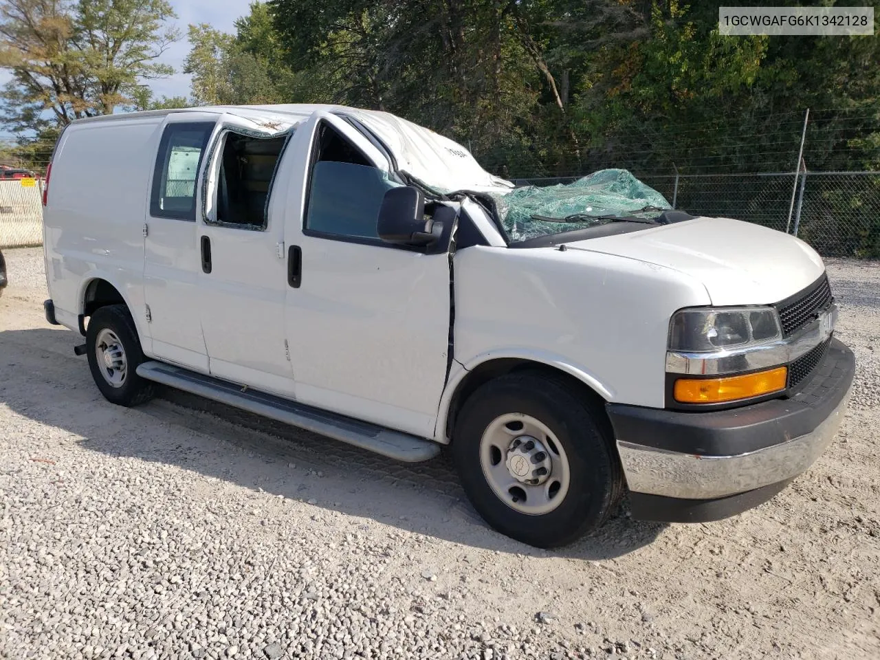 2019 Chevrolet Express G2500 VIN: 1GCWGAFG6K1342128 Lot: 72163934