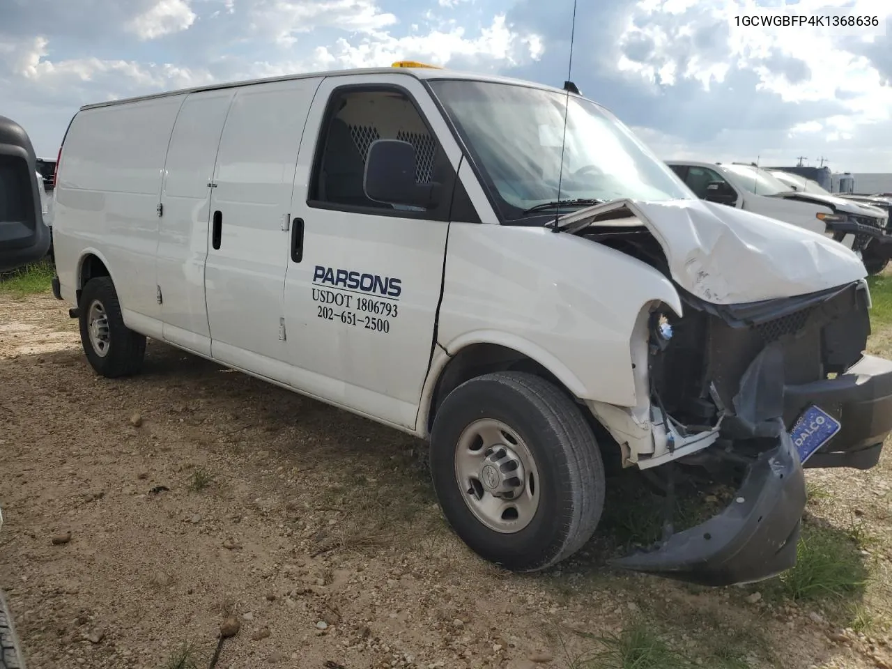 2019 Chevrolet Express G2500 VIN: 1GCWGBFP4K1368636 Lot: 72257084