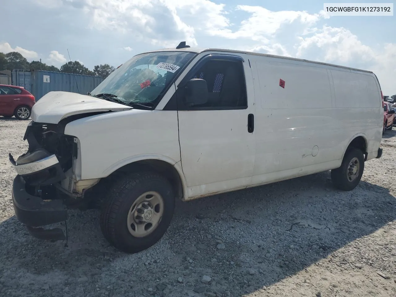 2019 Chevrolet Express G2500 VIN: 1GCWGBFG1K1273192 Lot: 72795594