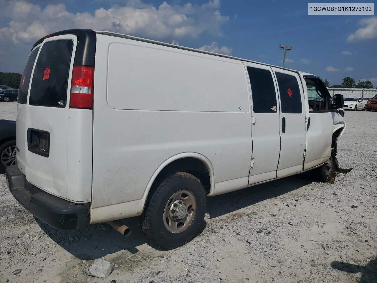 2019 Chevrolet Express G2500 VIN: 1GCWGBFG1K1273192 Lot: 72795594