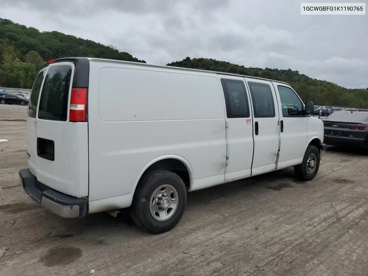 2019 Chevrolet Express G2500 VIN: 1GCWGBFG1K1190765 Lot: 73225594