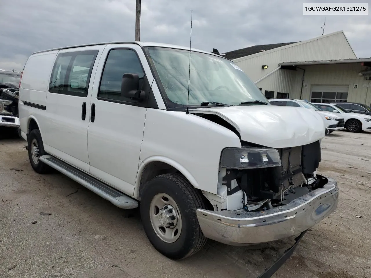 2019 Chevrolet Express G2500 VIN: 1GCWGAFG2K1321275 Lot: 73513184