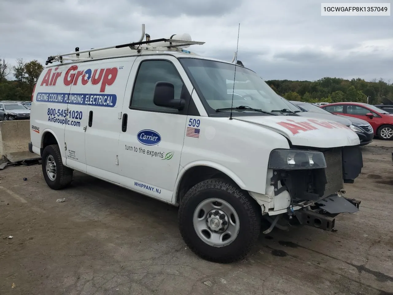 2019 Chevrolet Express G2500 VIN: 1GCWGAFP8K1357049 Lot: 74189834