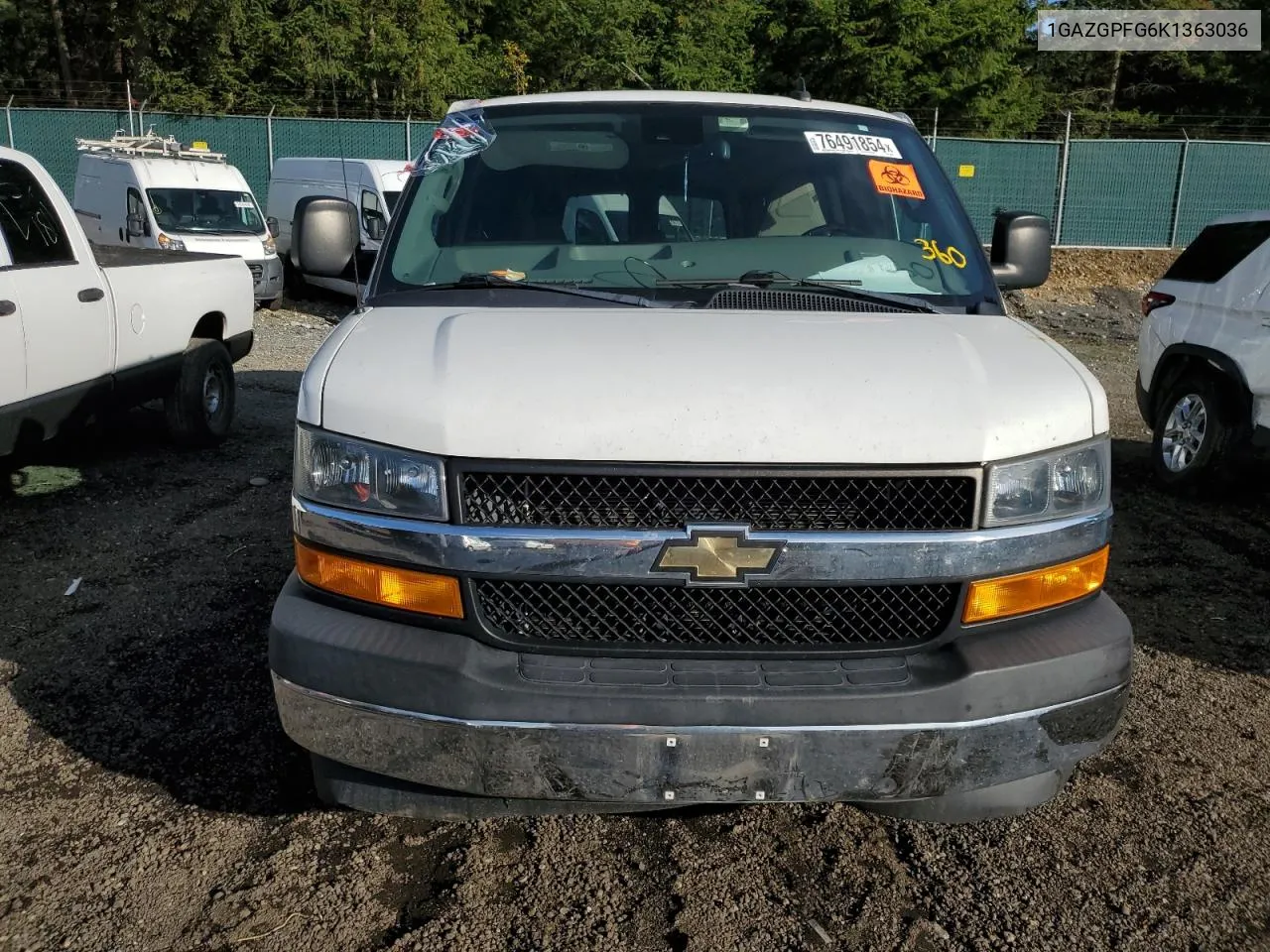 2019 Chevrolet Express G3500 Lt VIN: 1GAZGPFG6K1363036 Lot: 76491854