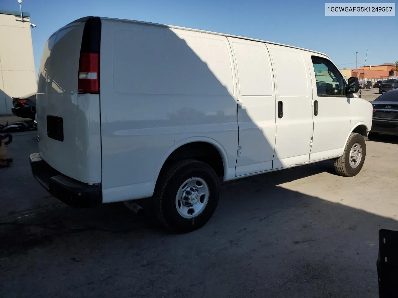 2019 Chevrolet Express G2500 VIN: 1GCWGAFG5K1249567 Lot: 77196814