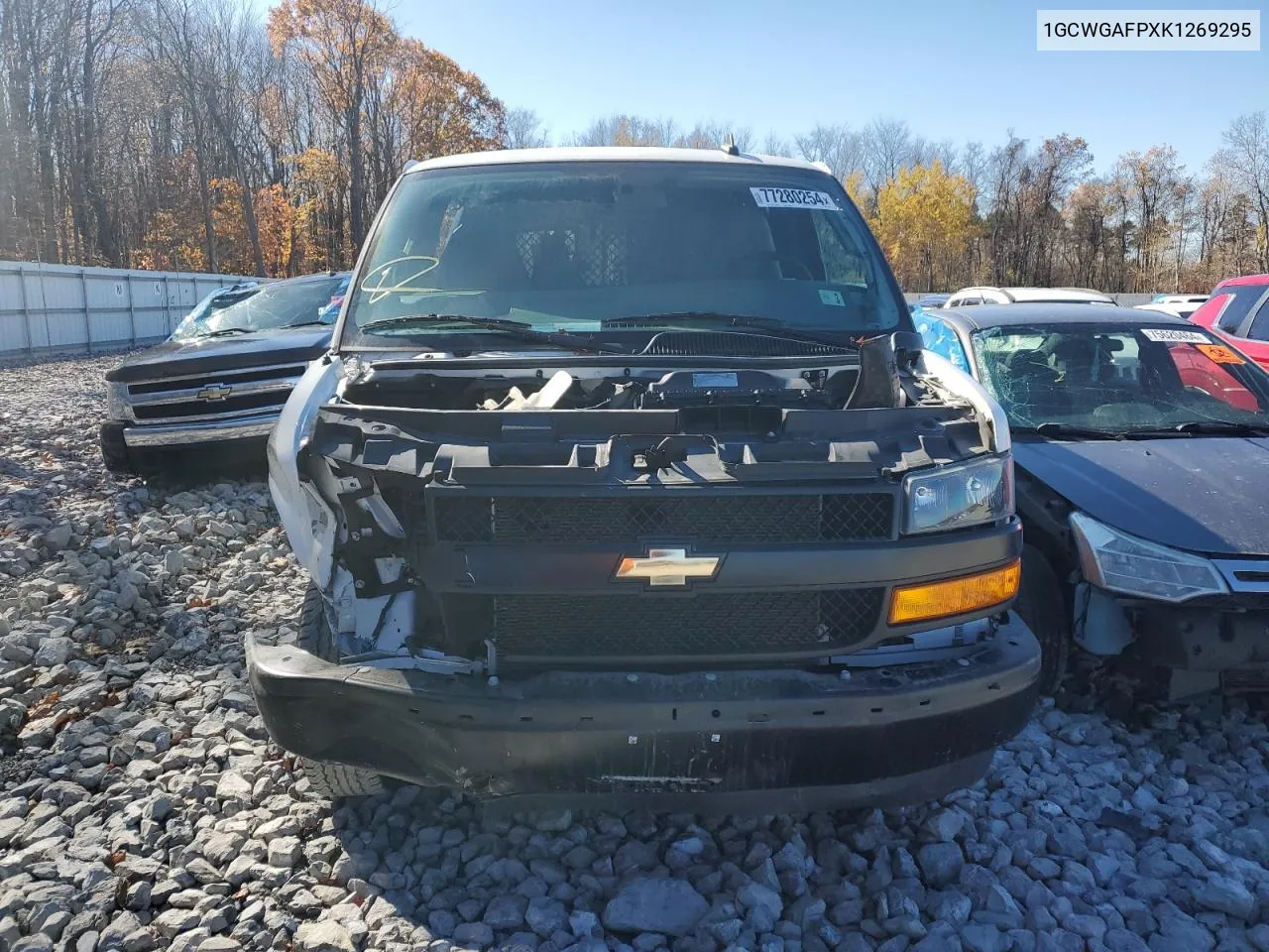 2019 Chevrolet Express G2500 VIN: 1GCWGAFPXK1269295 Lot: 77280254