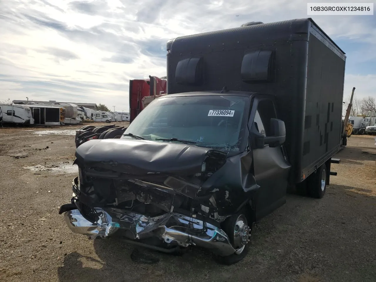 2019 Chevrolet Express G3500 VIN: 1GB3GRCGXK1234816 Lot: 77336094