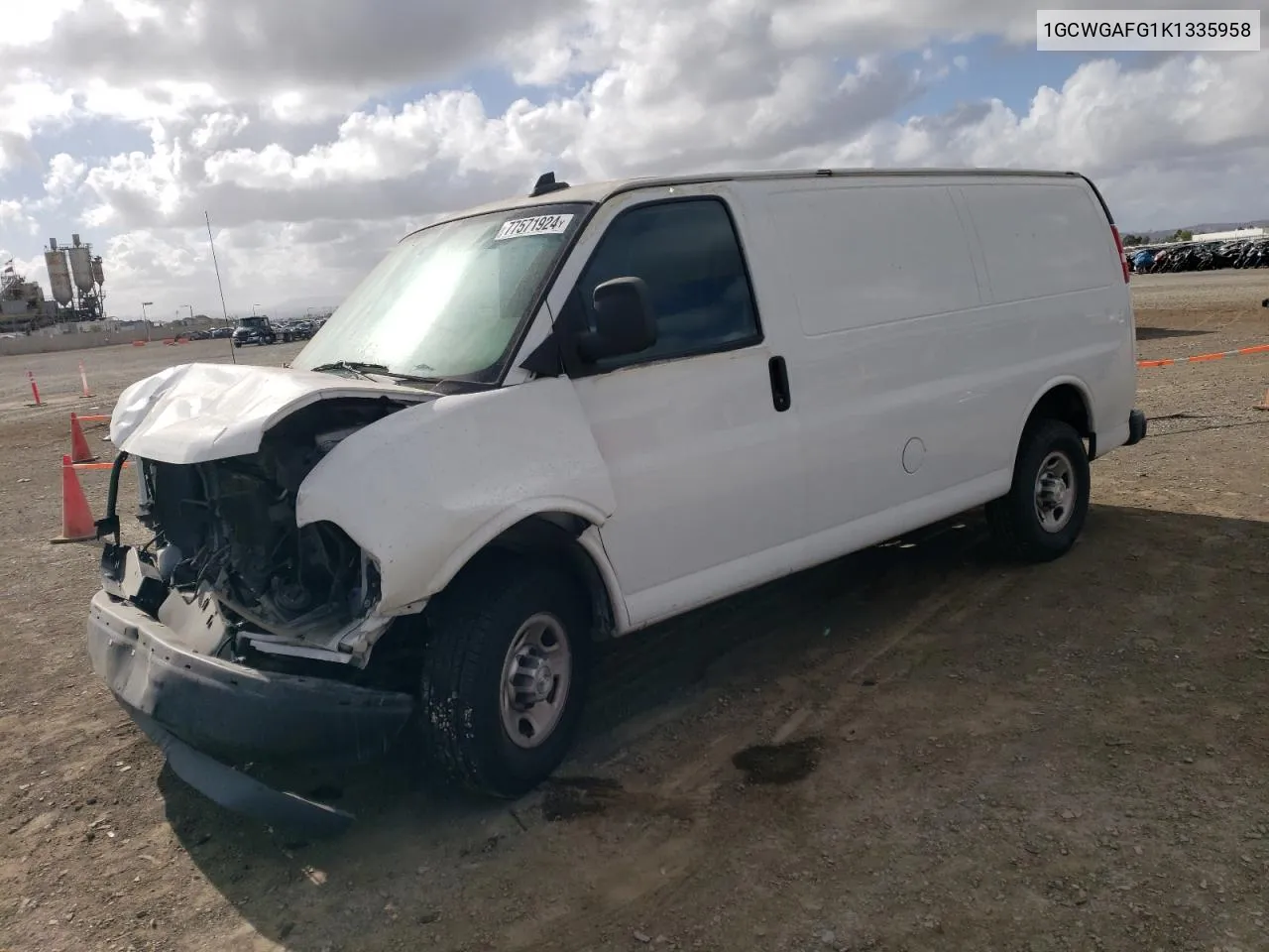 2019 Chevrolet Express G2500 VIN: 1GCWGAFG1K1335958 Lot: 77571924