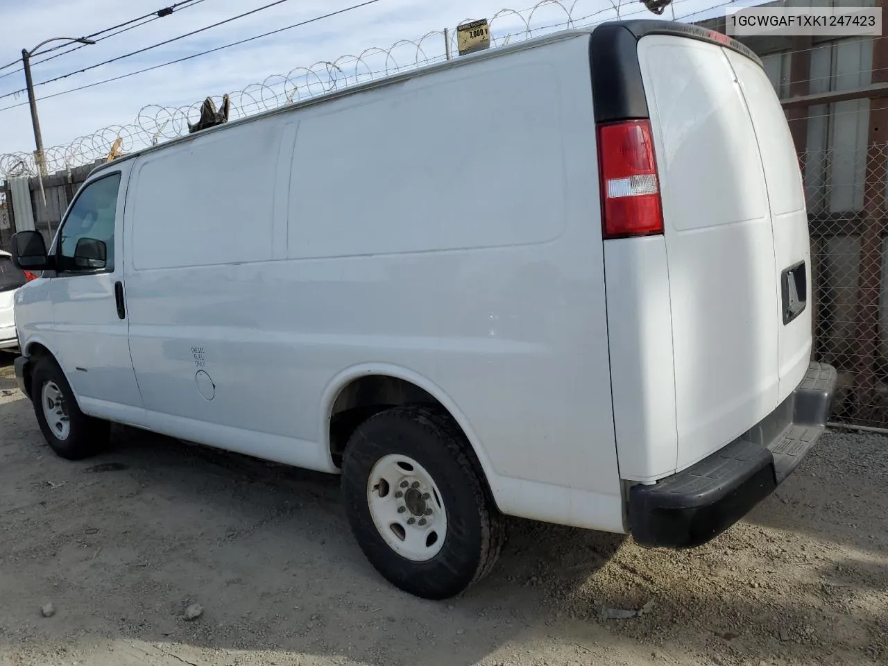 2019 Chevrolet Express G2500 VIN: 1GCWGAF1XK1247423 Lot: 78333414