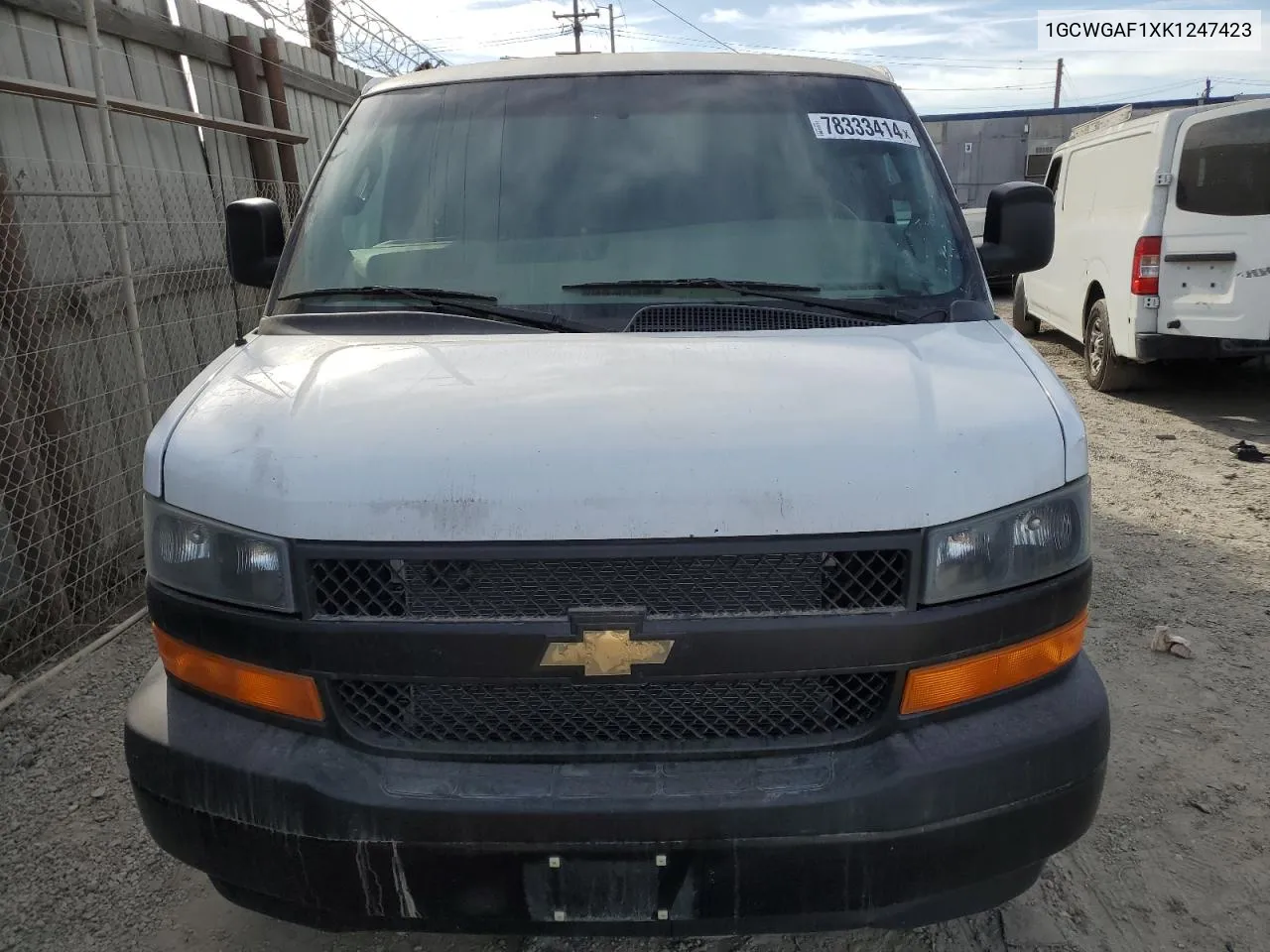 2019 Chevrolet Express G2500 VIN: 1GCWGAF1XK1247423 Lot: 78333414