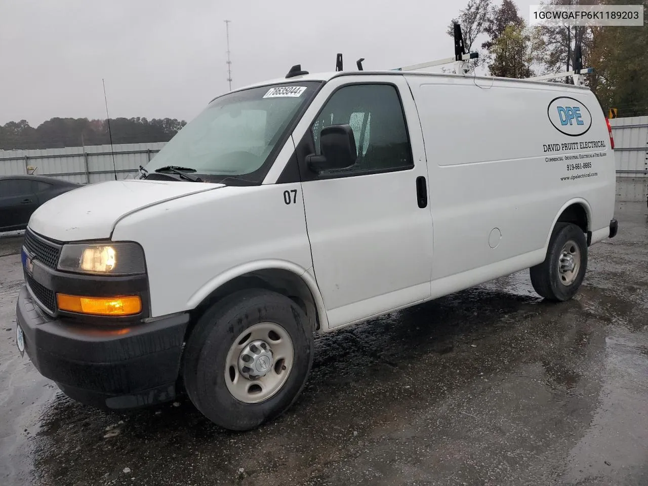 1GCWGAFP6K1189203 2019 Chevrolet Express G2500