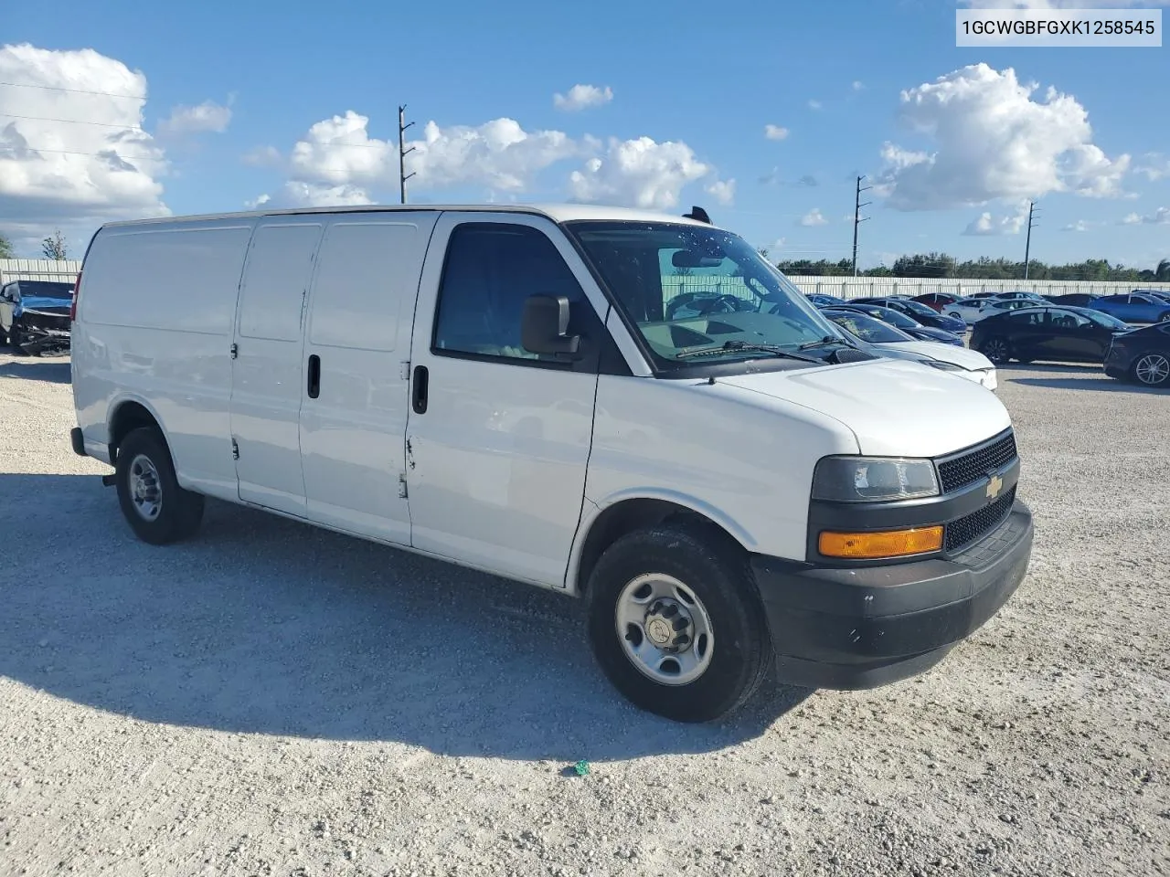 2019 Chevrolet Express G2500 VIN: 1GCWGBFGXK1258545 Lot: 78923854