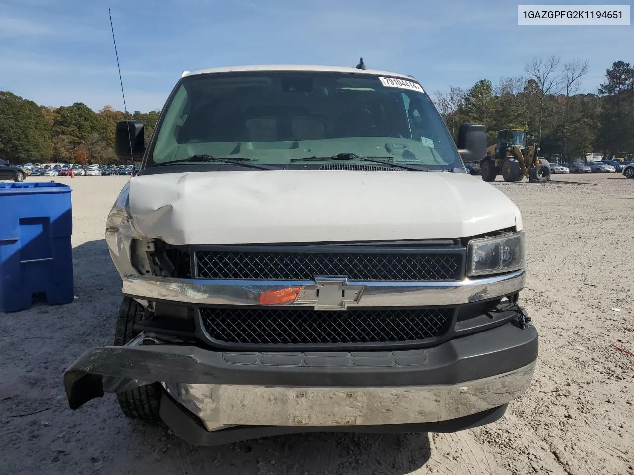 2019 Chevrolet Express G3500 Lt VIN: 1GAZGPFG2K1194651 Lot: 79104414