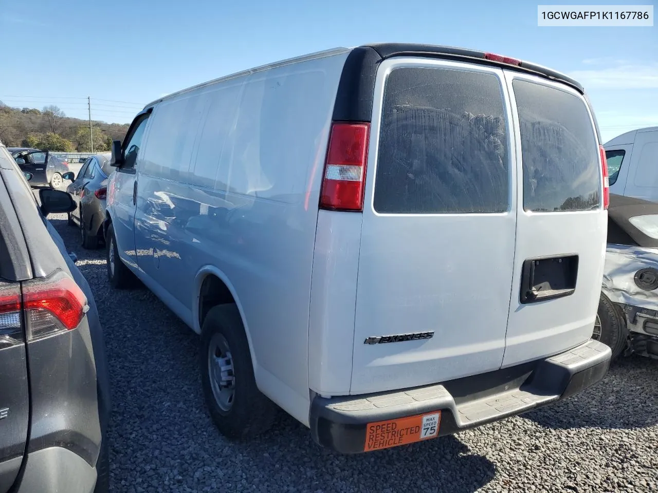 2019 Chevrolet Express G2500 VIN: 1GCWGAFP1K1167786 Lot: 79403484