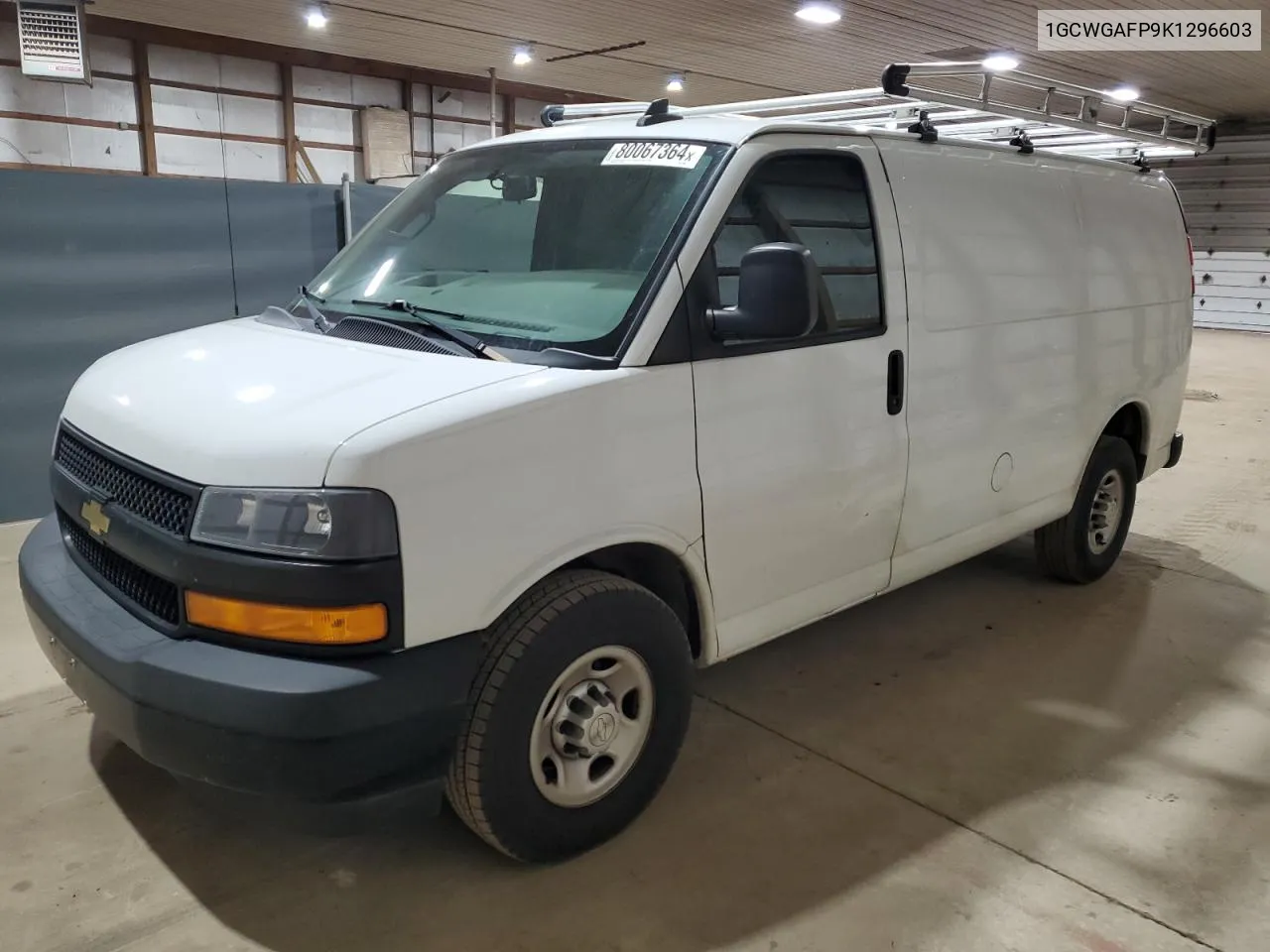 2019 Chevrolet Express G2500 VIN: 1GCWGAFP9K1296603 Lot: 80067364