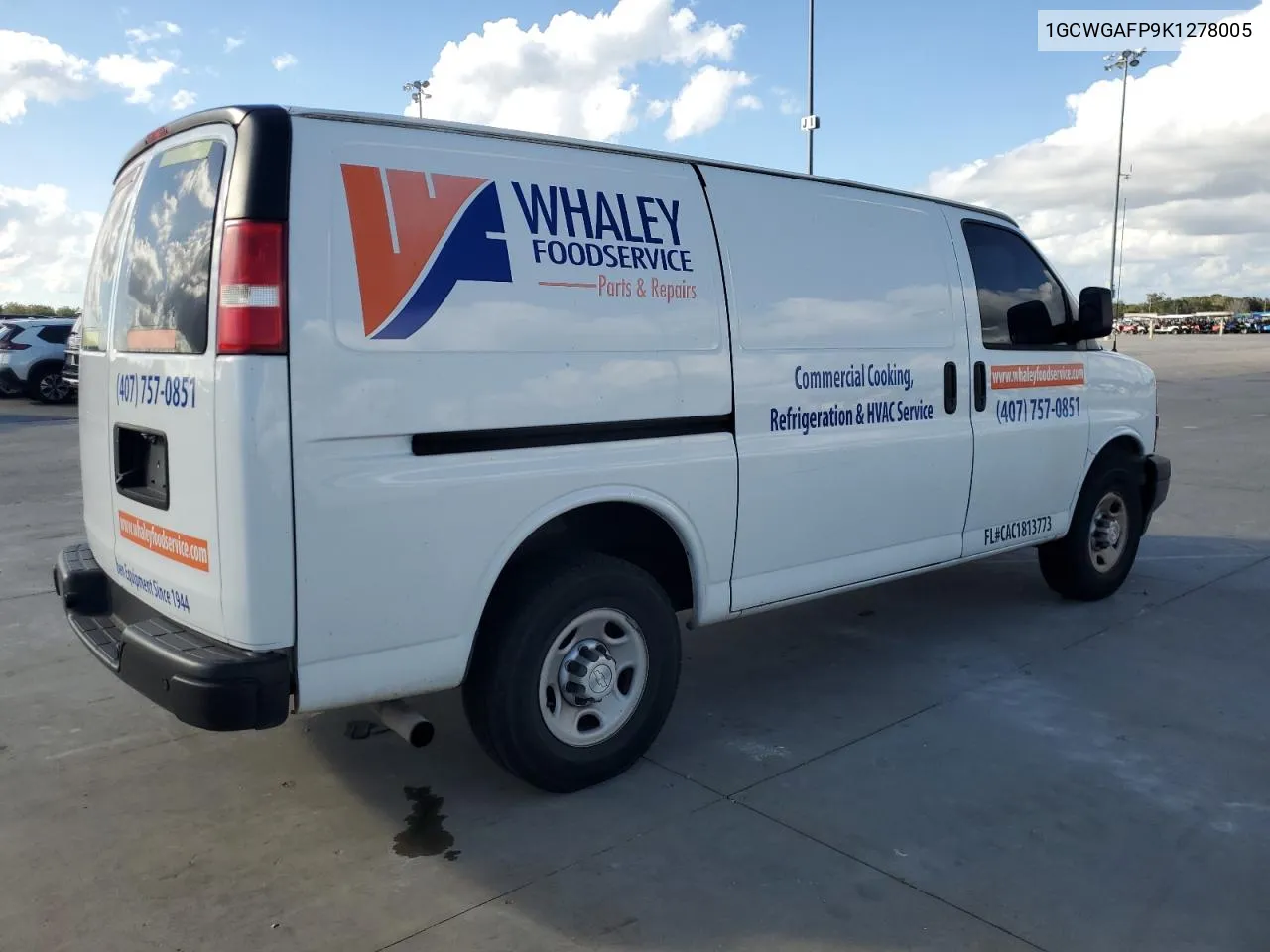 2019 Chevrolet Express G2500 VIN: 1GCWGAFP9K1278005 Lot: 80522264