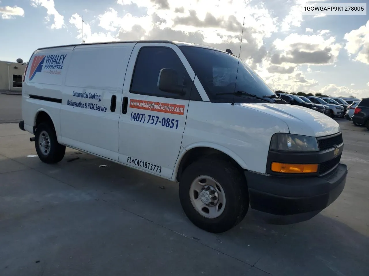 2019 Chevrolet Express G2500 VIN: 1GCWGAFP9K1278005 Lot: 80522264