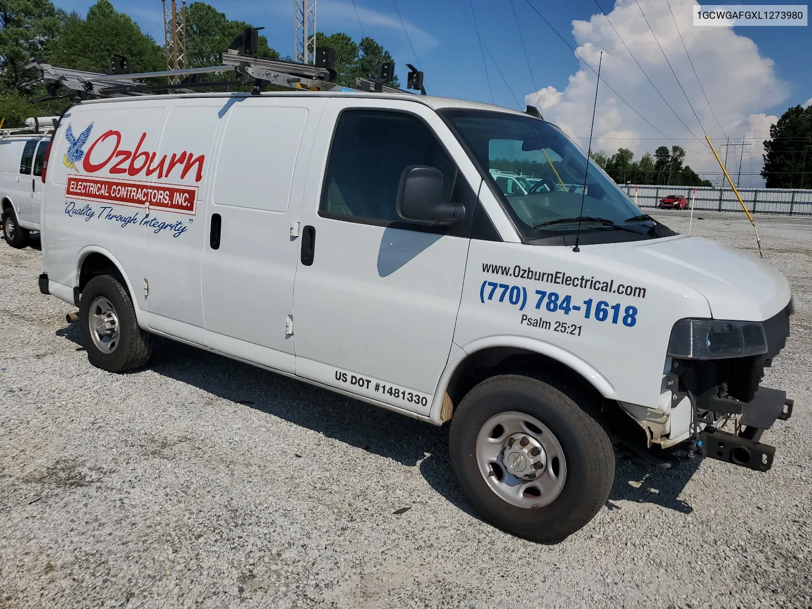 2020 Chevrolet Express G2500 VIN: 1GCWGAFGXL1273980 Lot: 64744504