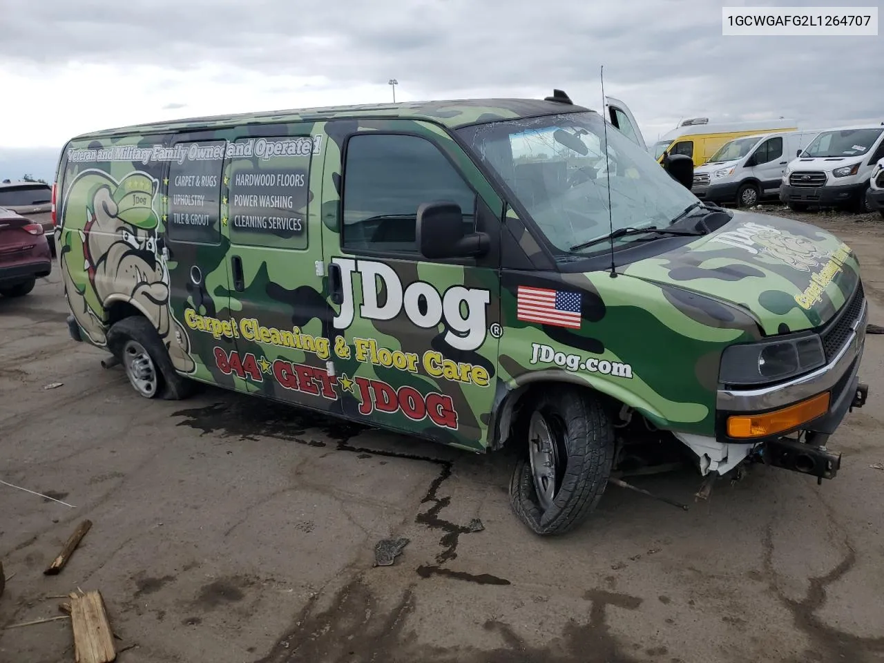 2020 Chevrolet Express G2500 VIN: 1GCWGAFG2L1264707 Lot: 68605014