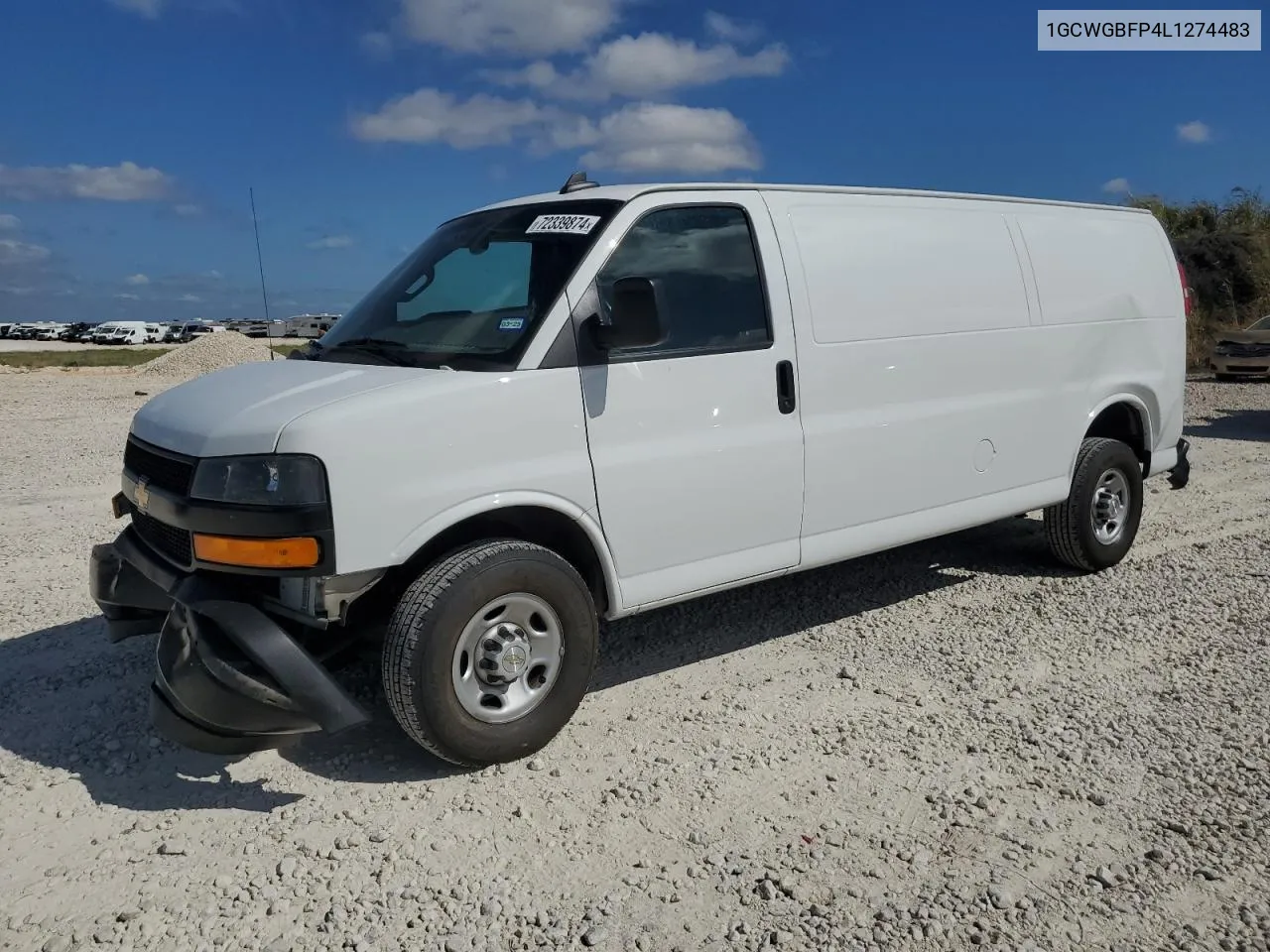 2020 Chevrolet Express G2500 VIN: 1GCWGBFP4L1274483 Lot: 72339874