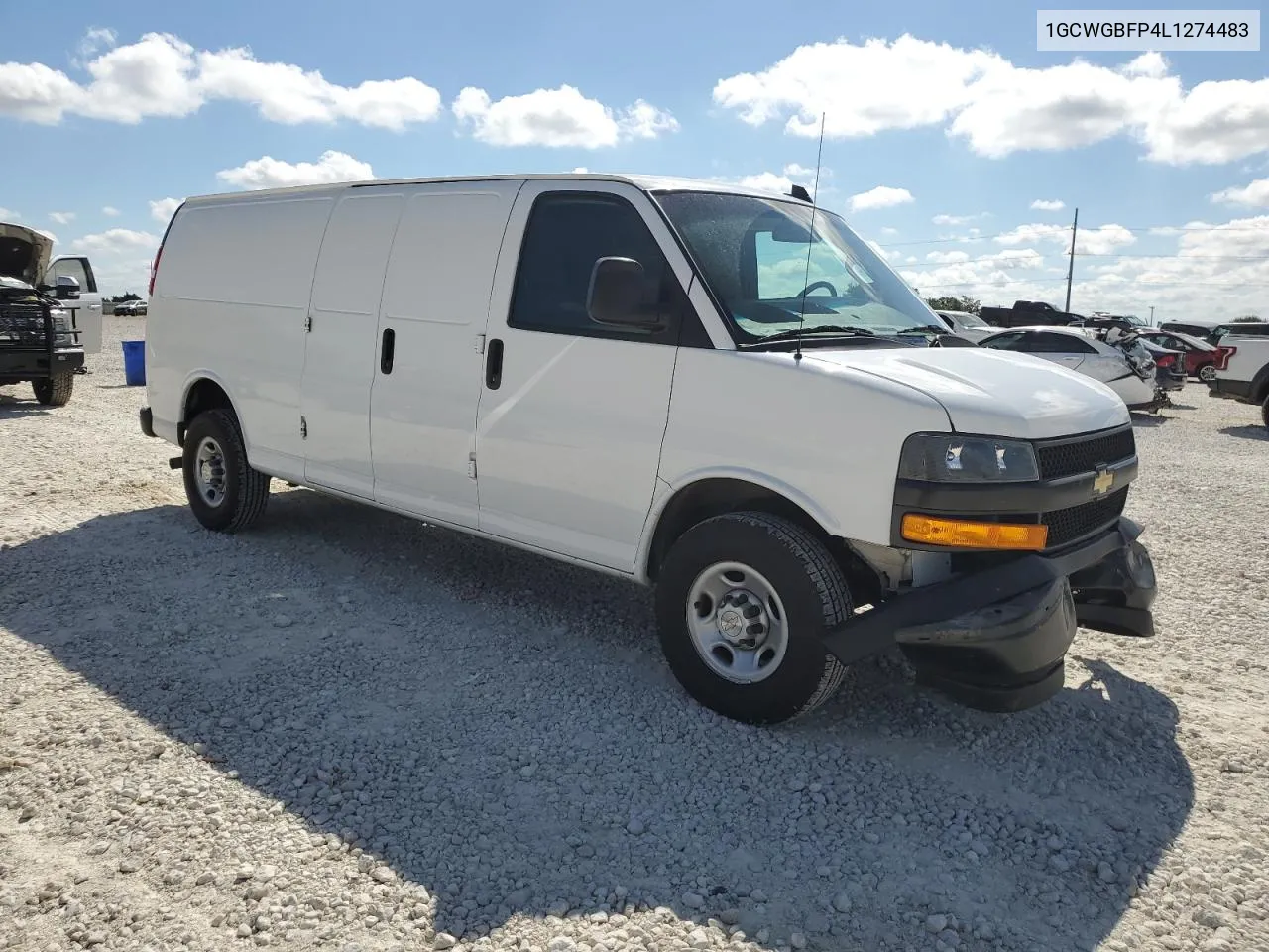 2020 Chevrolet Express G2500 VIN: 1GCWGBFP4L1274483 Lot: 72908474