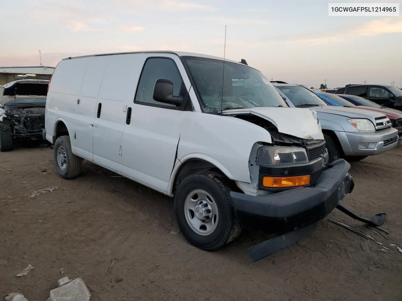 2020 Chevrolet Express G2500 VIN: 1GCWGAFP5L1214965 Lot: 74138704