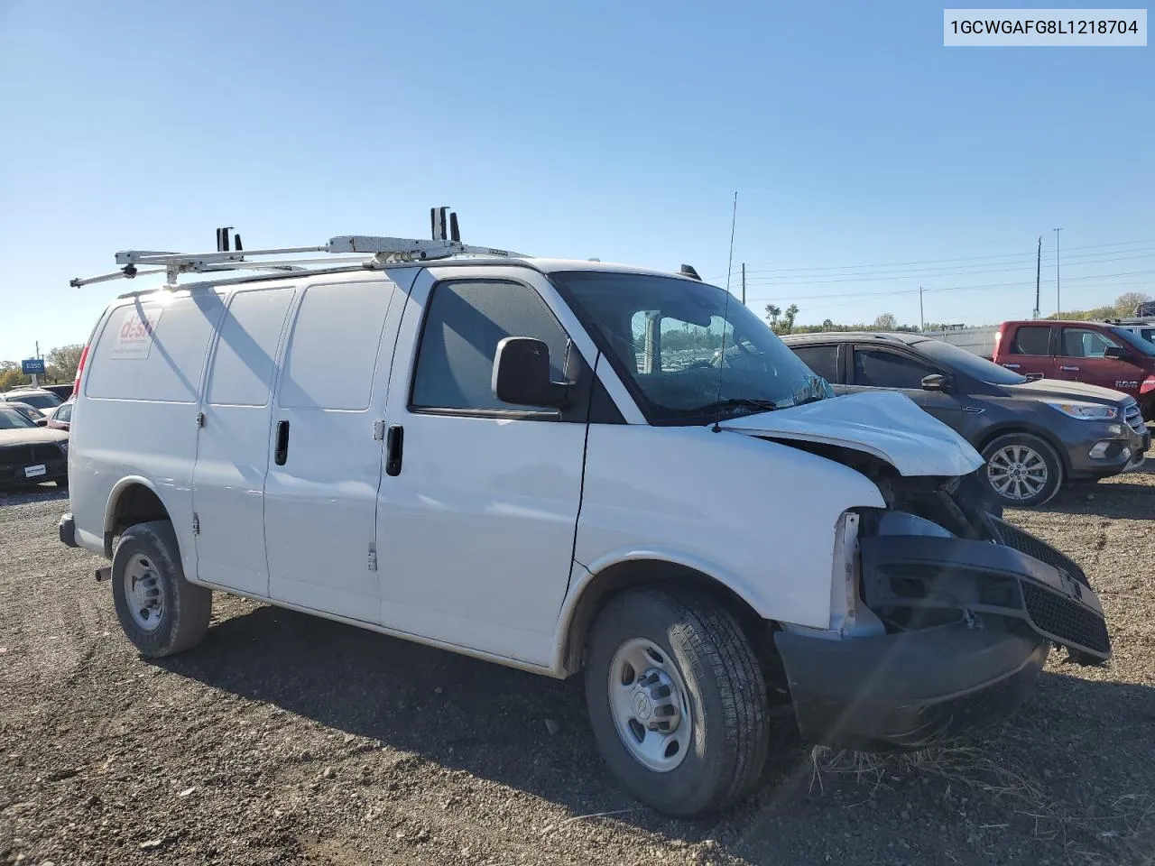 2020 Chevrolet Express G2500 VIN: 1GCWGAFG8L1218704 Lot: 74872564