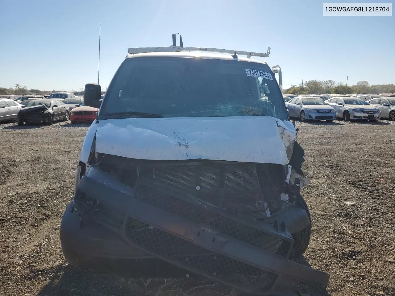 2020 Chevrolet Express G2500 VIN: 1GCWGAFG8L1218704 Lot: 74872564