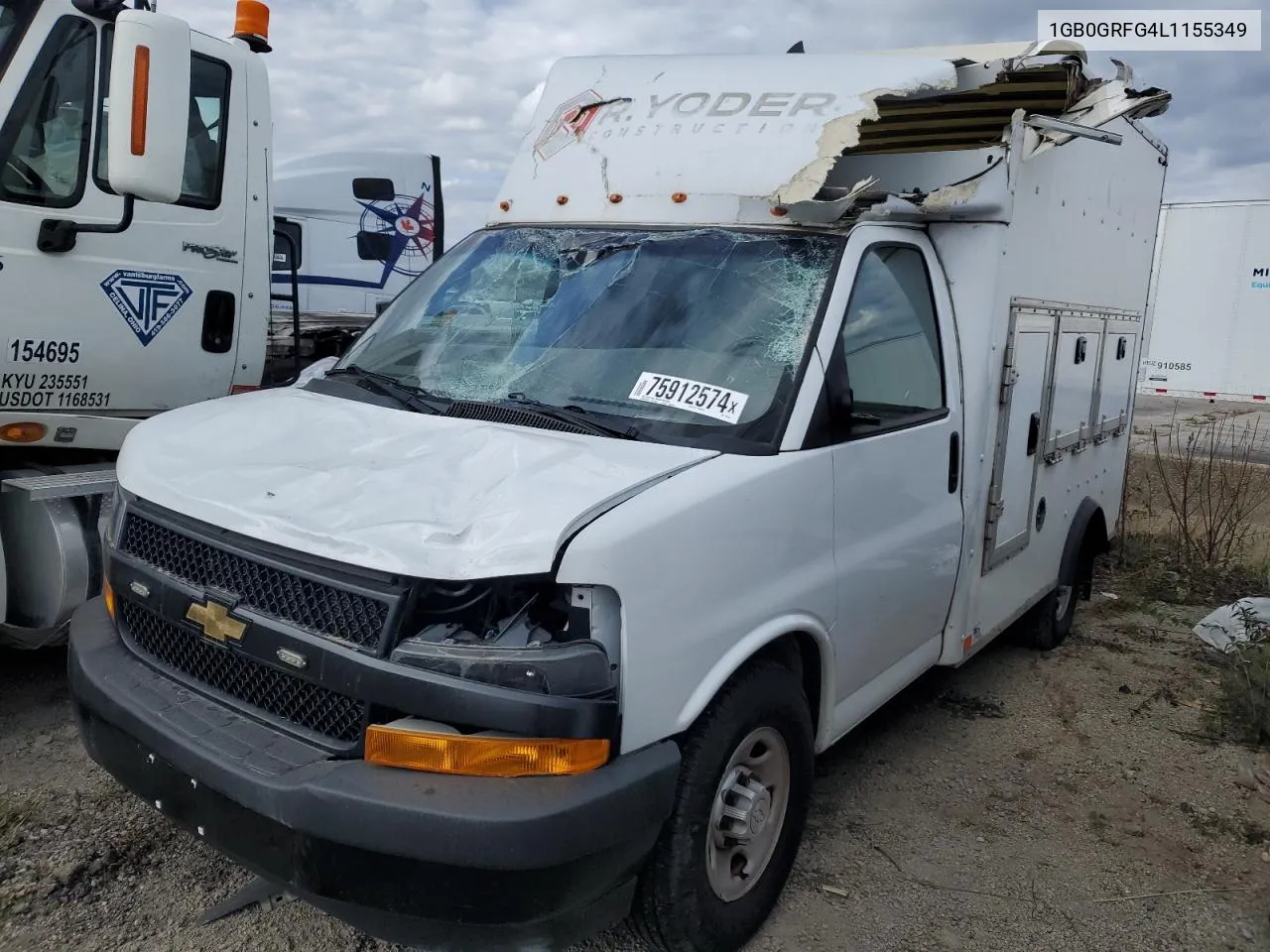 2020 Chevrolet Express G3500 VIN: 1GB0GRFG4L1155349 Lot: 75912574