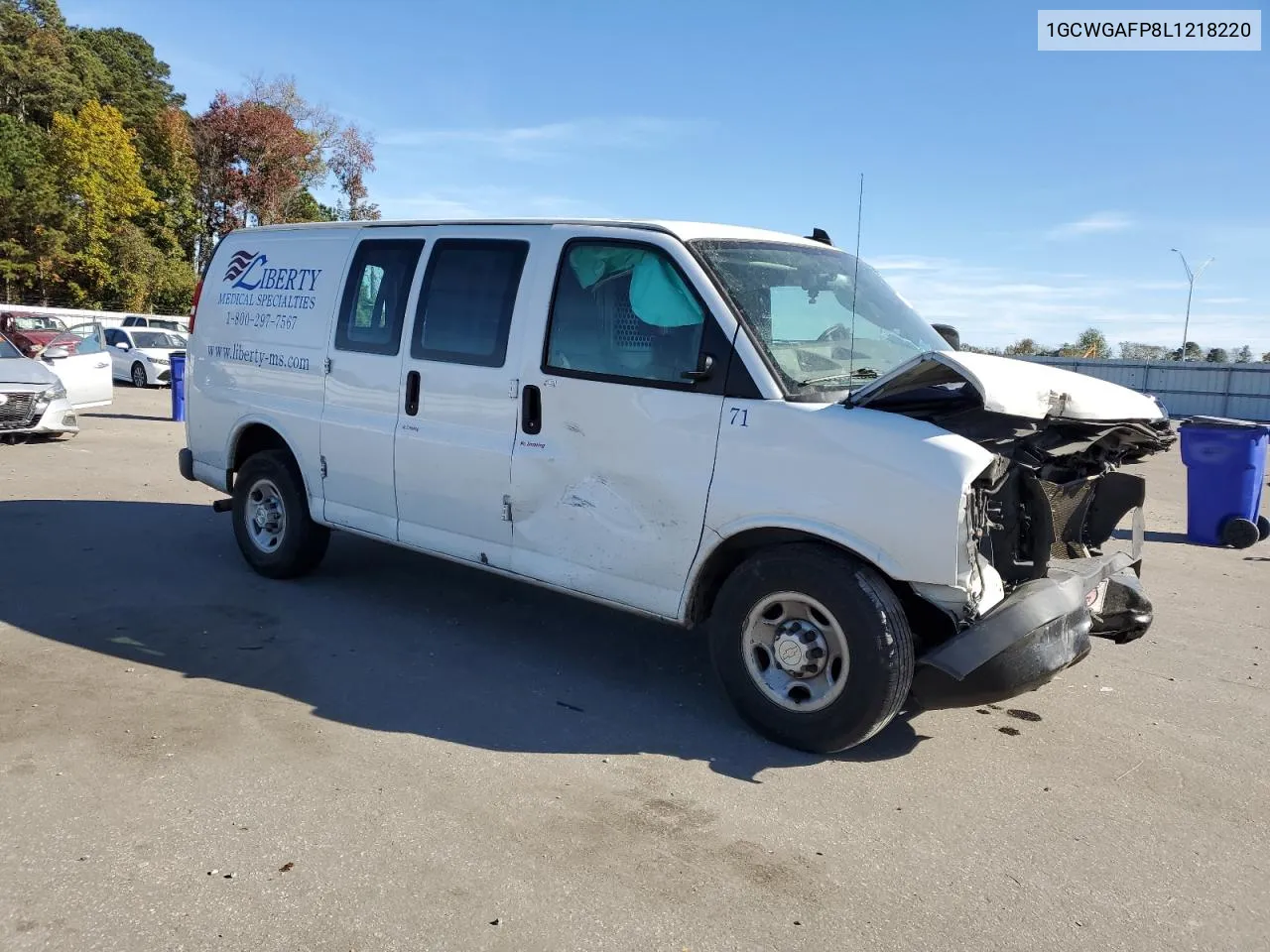 2020 Chevrolet Express G2500 VIN: 1GCWGAFP8L1218220 Lot: 79497104