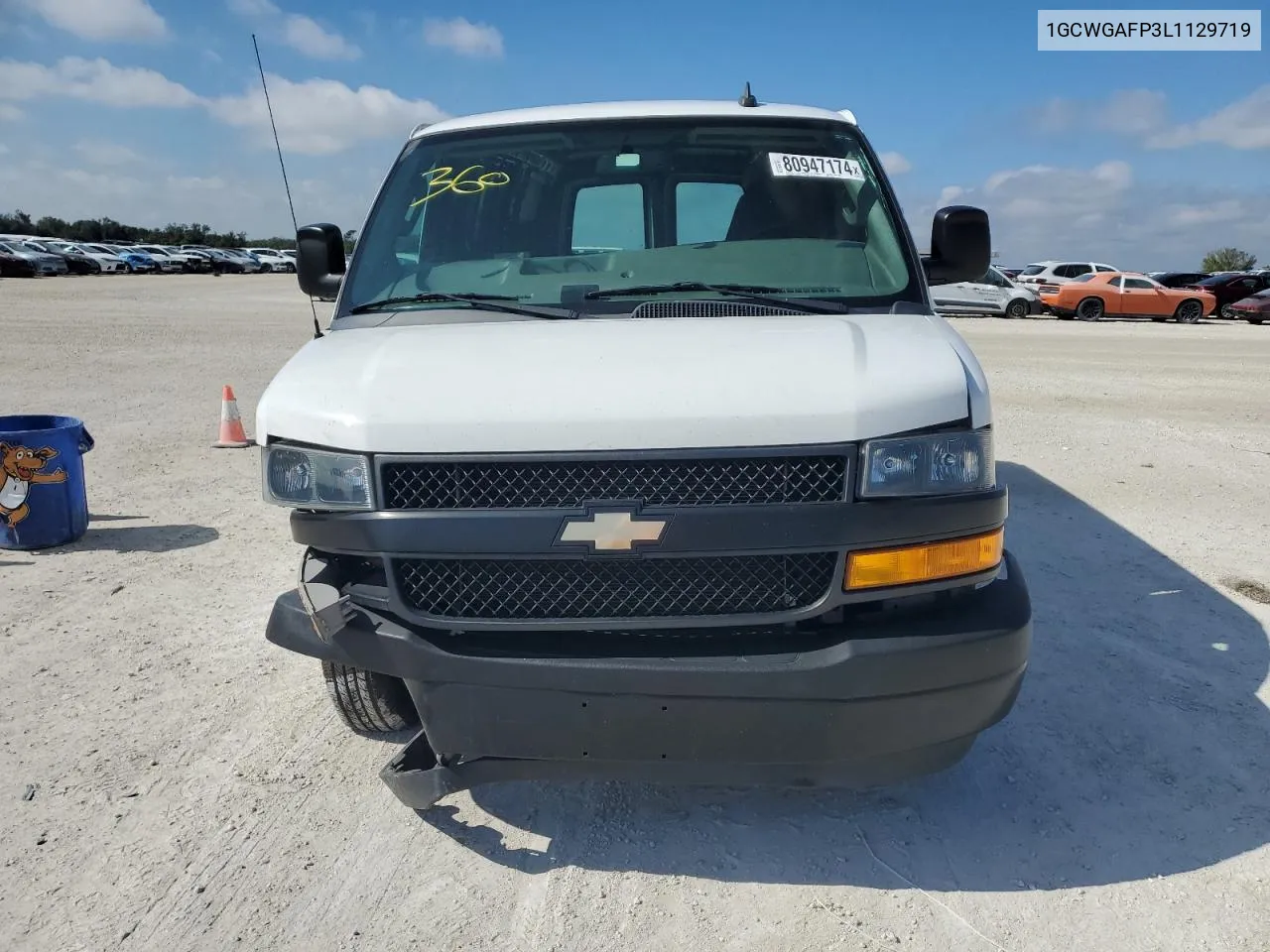 2020 Chevrolet Express G2500 VIN: 1GCWGAFP3L1129719 Lot: 80947174