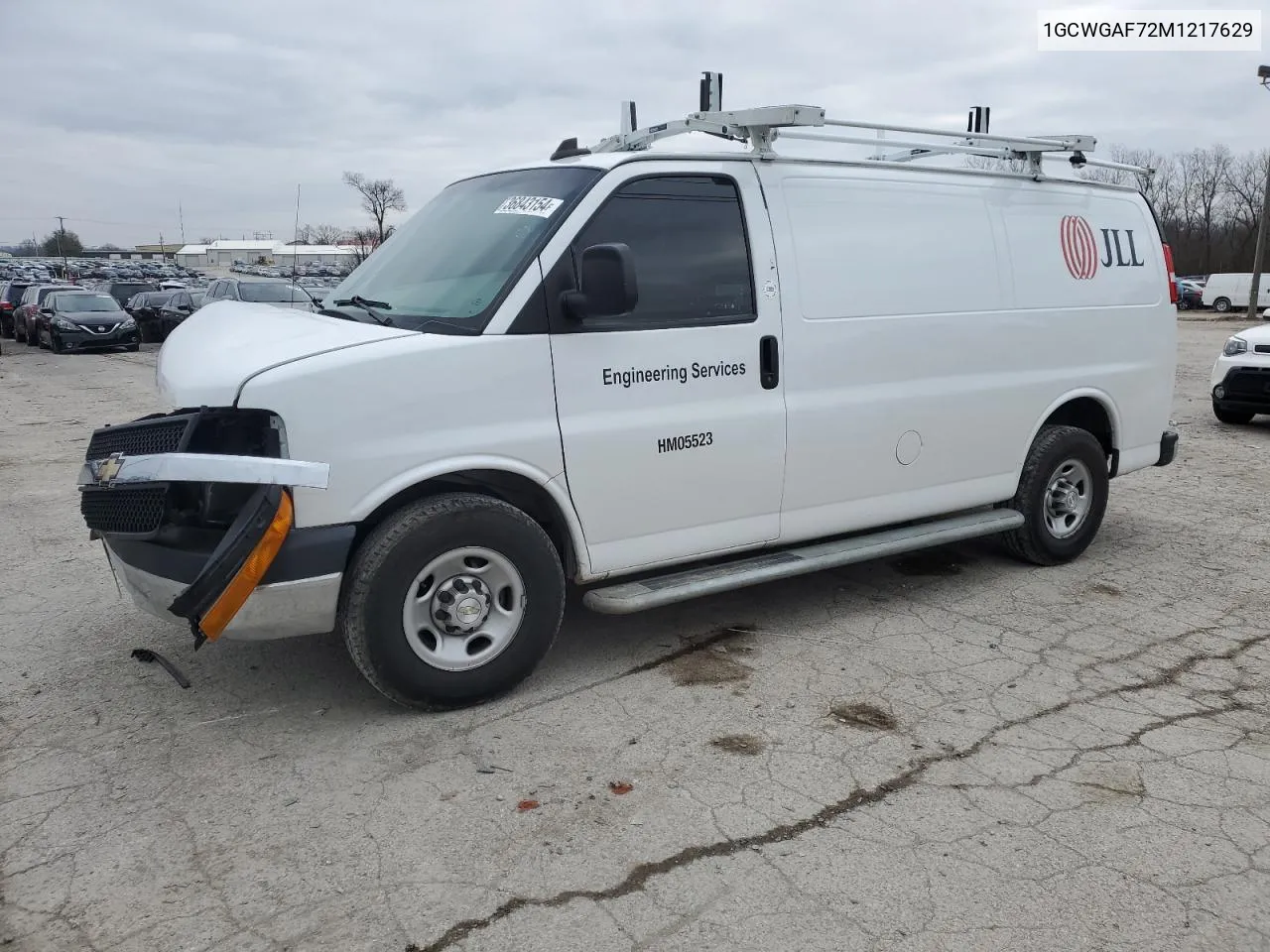 2021 Chevrolet Express G2500 VIN: 1GCWGAF72M1217629 Lot: 36843154