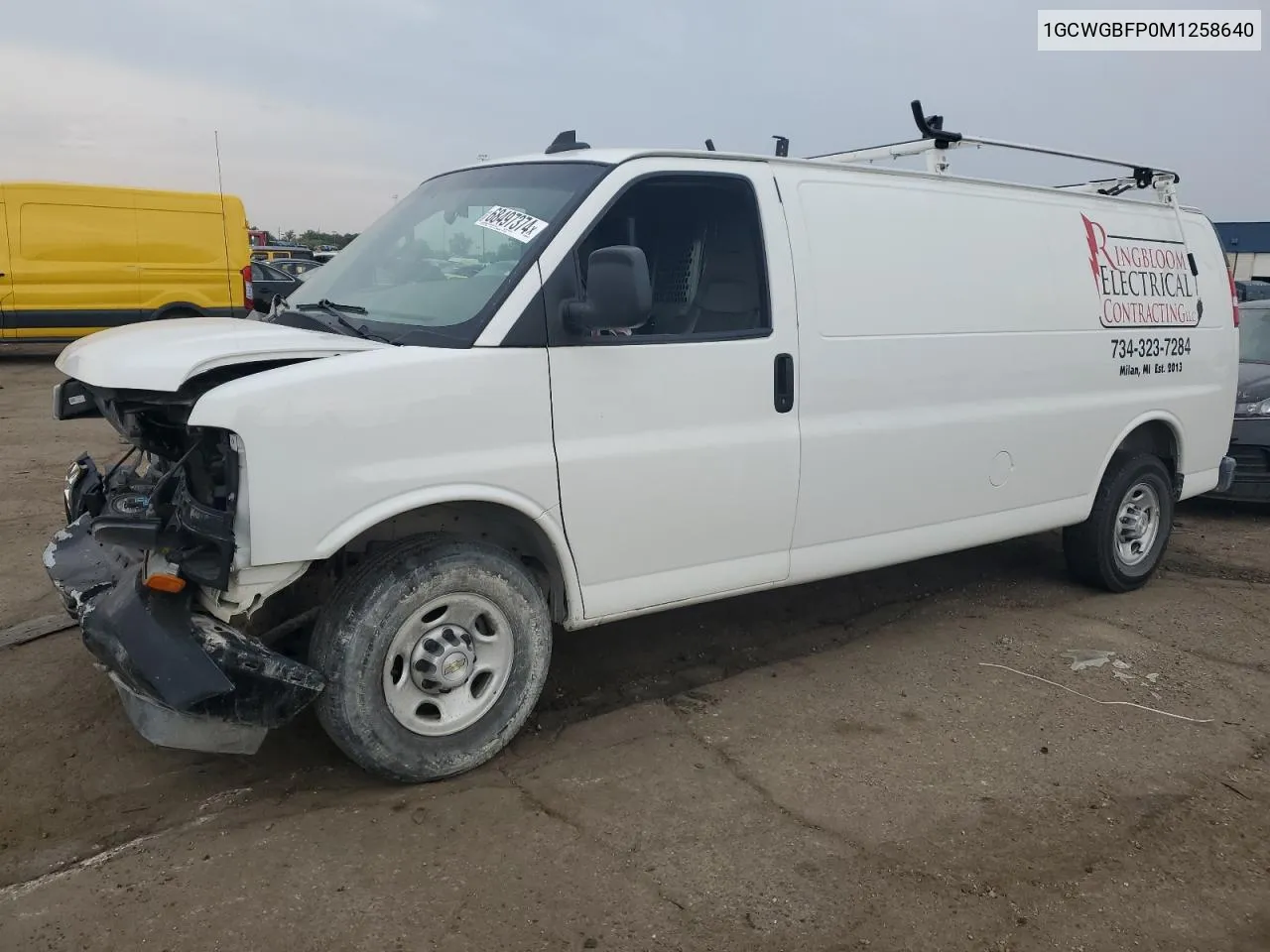 2021 Chevrolet Express G2500 VIN: 1GCWGBFP0M1258640 Lot: 68497374