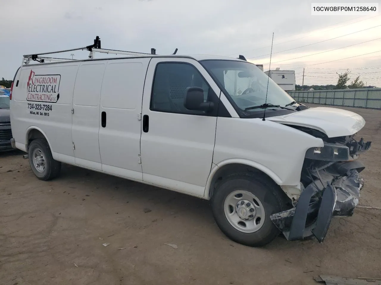 2021 Chevrolet Express G2500 VIN: 1GCWGBFP0M1258640 Lot: 68497374