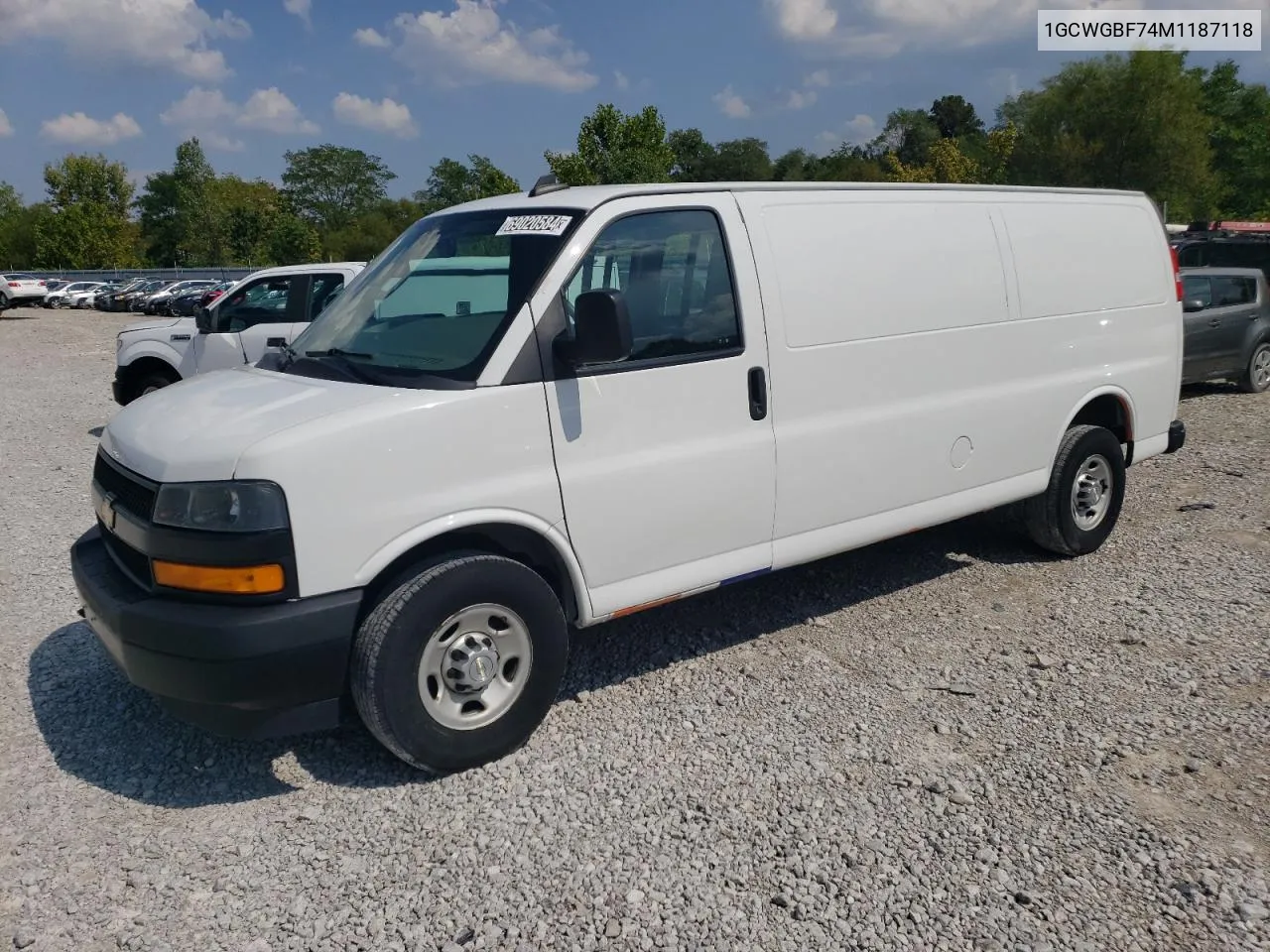 2021 Chevrolet Express G2500 VIN: 1GCWGBF74M1187118 Lot: 69020584