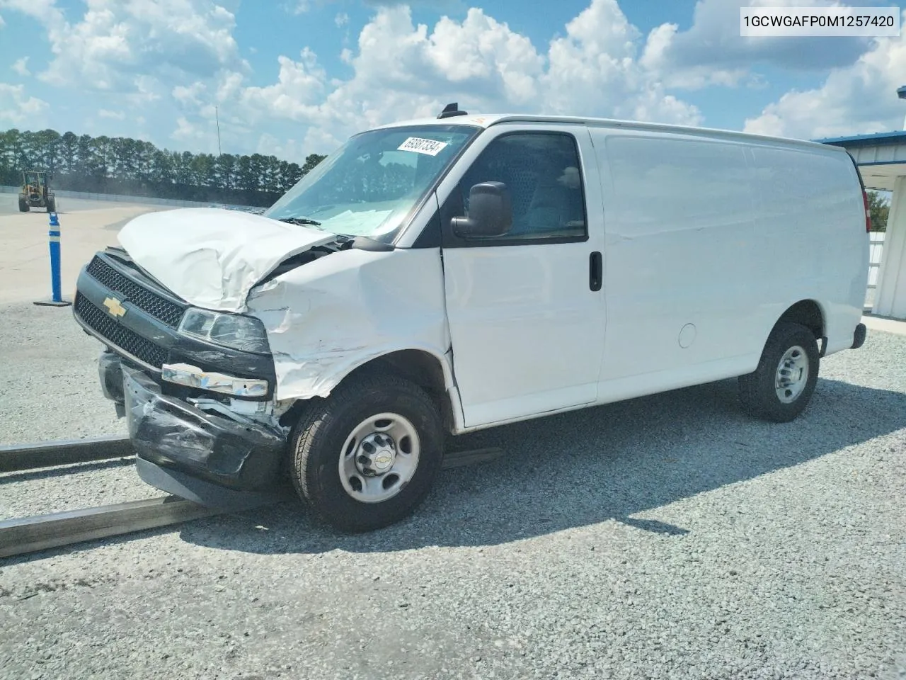 2021 Chevrolet Express G2500 VIN: 1GCWGAFP0M1257420 Lot: 69387334