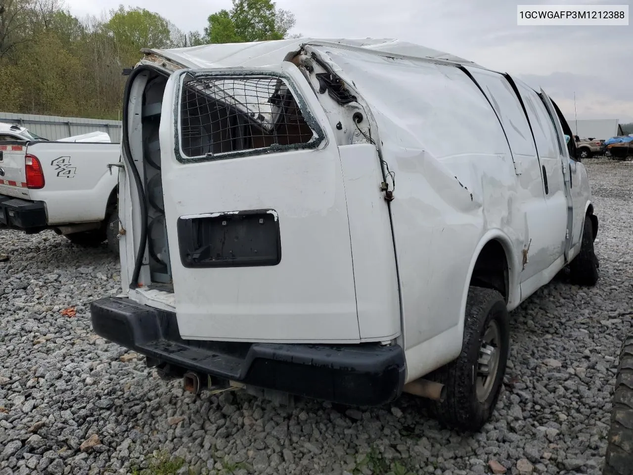 2021 Chevrolet Express G2500 VIN: 1GCWGAFP3M1212388 Lot: 71680634