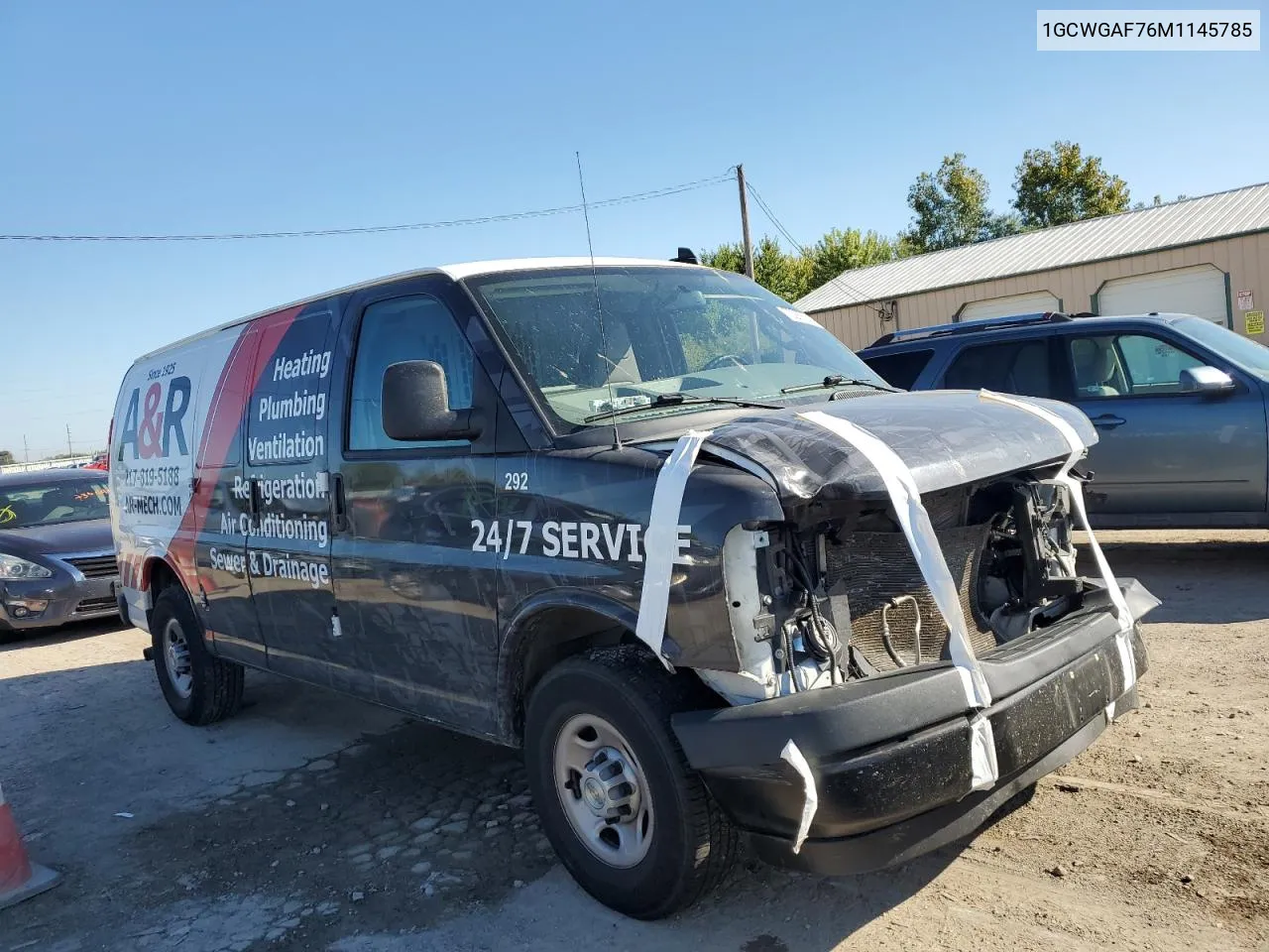 2021 Chevrolet Express G2500 VIN: 1GCWGAF76M1145785 Lot: 72268374