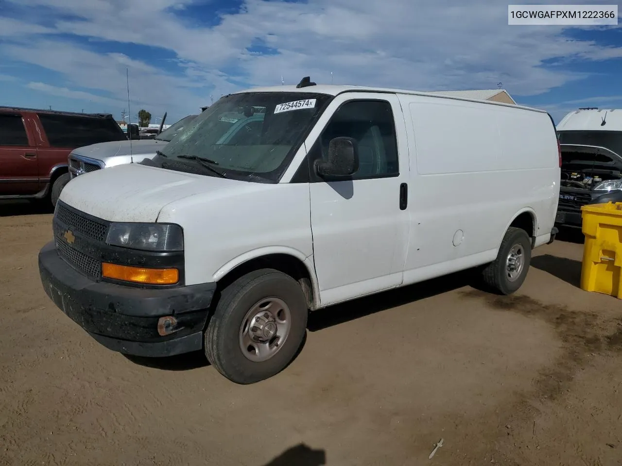 2021 Chevrolet Express G2500 VIN: 1GCWGAFPXM1222366 Lot: 72544574