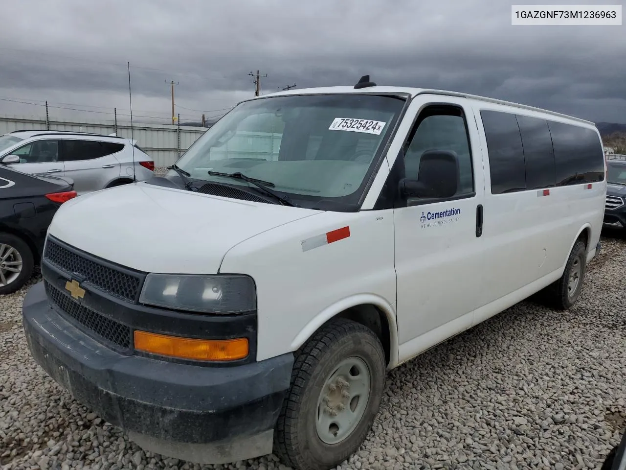 2021 Chevrolet Express G3500 Ls VIN: 1GAZGNF73M1236963 Lot: 75325424