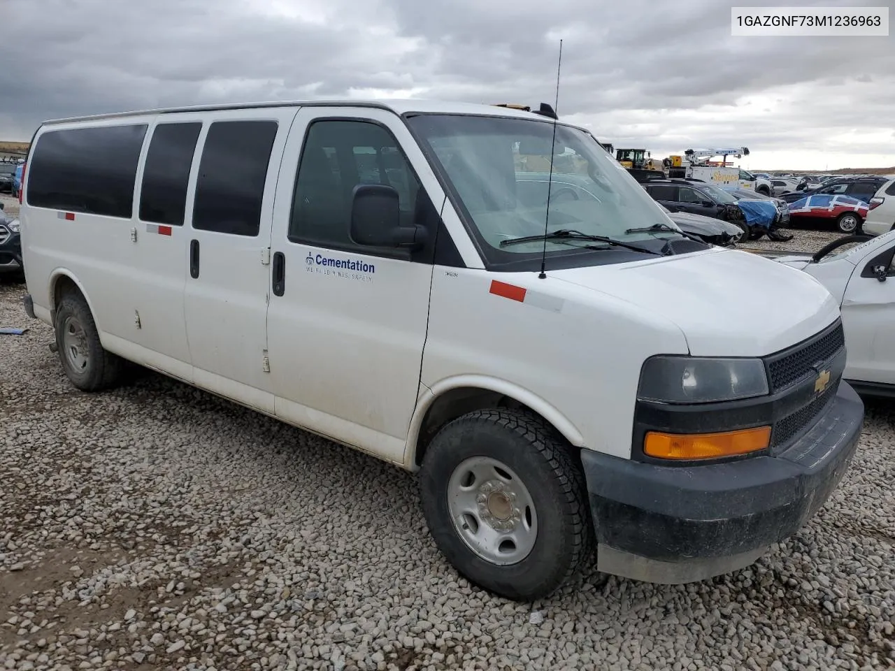 2021 Chevrolet Express G3500 Ls VIN: 1GAZGNF73M1236963 Lot: 75325424