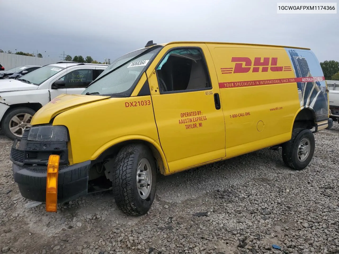 2021 Chevrolet Express G2500 VIN: 1GCWGAFPXM1174366 Lot: 76068364