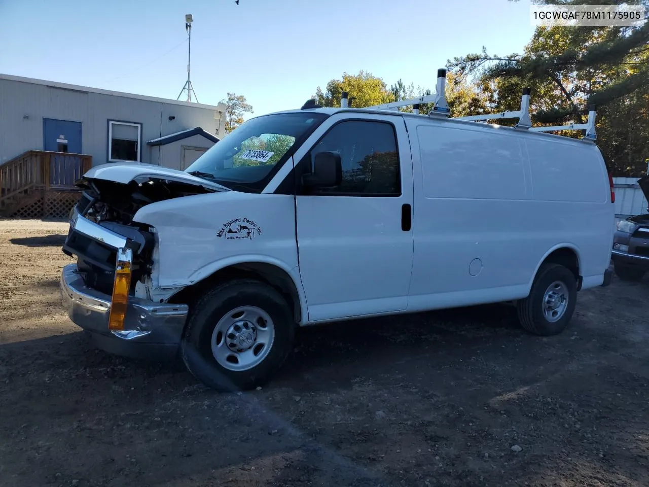 2021 Chevrolet Express G2500 VIN: 1GCWGAF78M1175905 Lot: 76753864