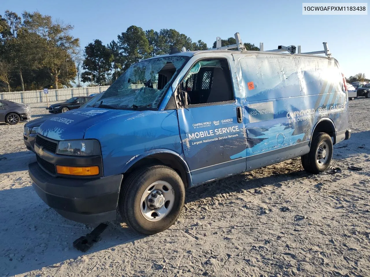 2021 Chevrolet Express G2500 VIN: 1GCWGAFPXM1183438 Lot: 77862304